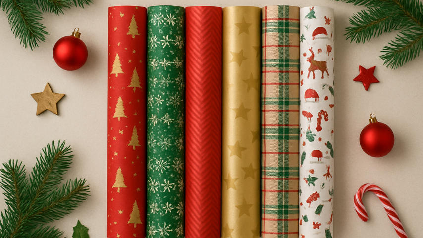 Christmas Wrapping Paper Rolls