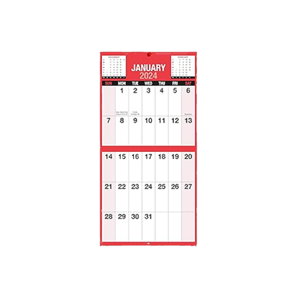 Giant Print Month To View Wall Calendar