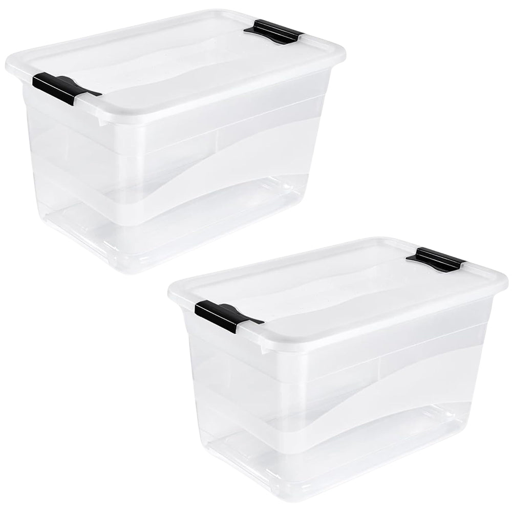 Clear 52 Litre Storage Box with Lid