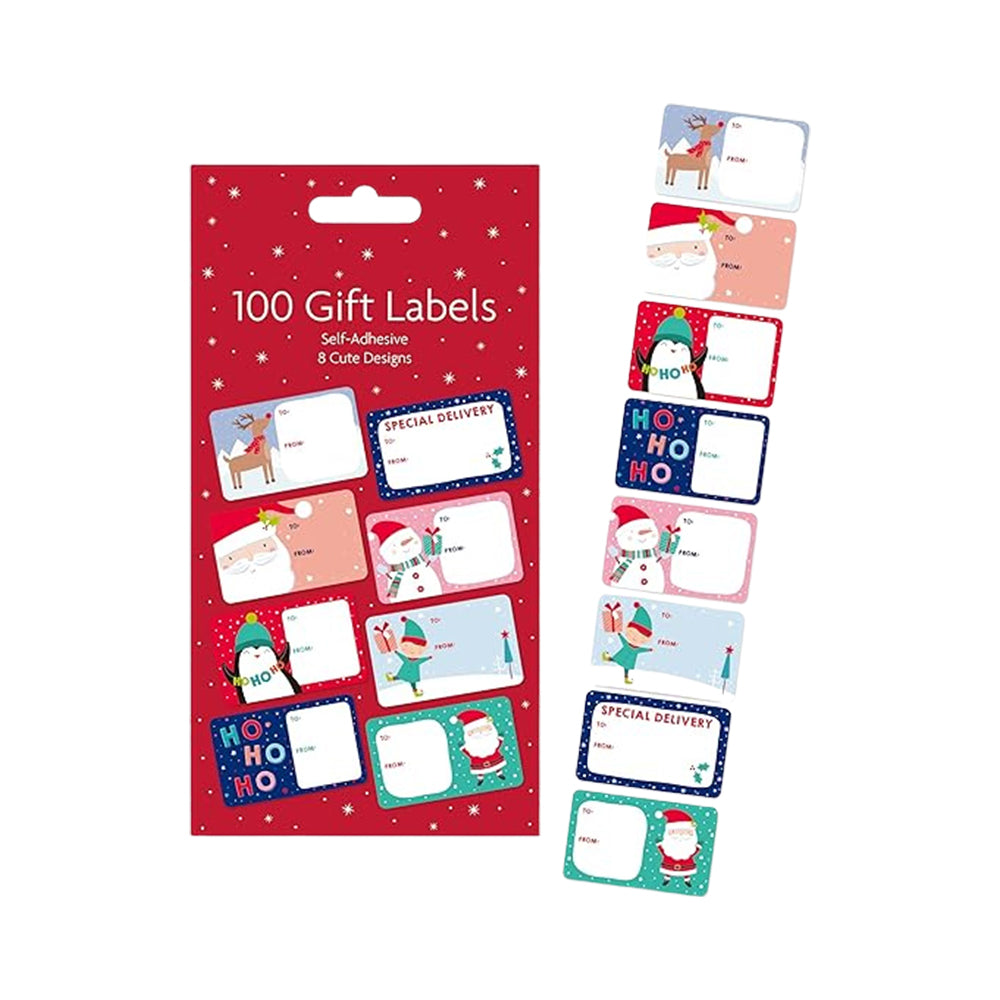 Self-Adhesive Christmas Present Labels