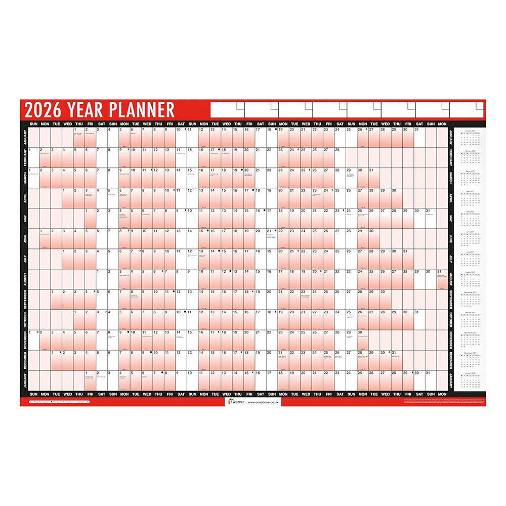2026 Year A1 Stratified Wall Calendar