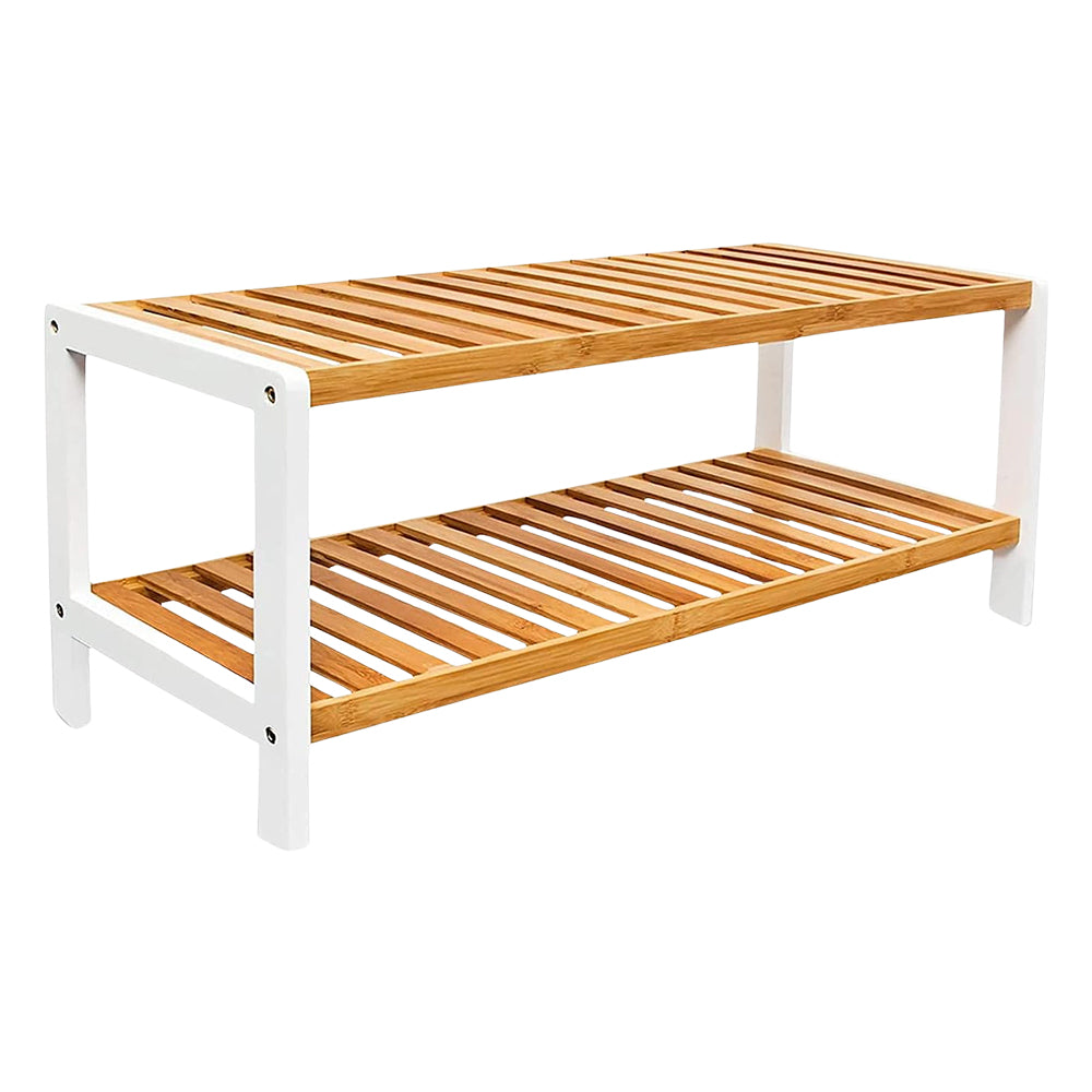 2 Tier Bamboo Shoe Rack