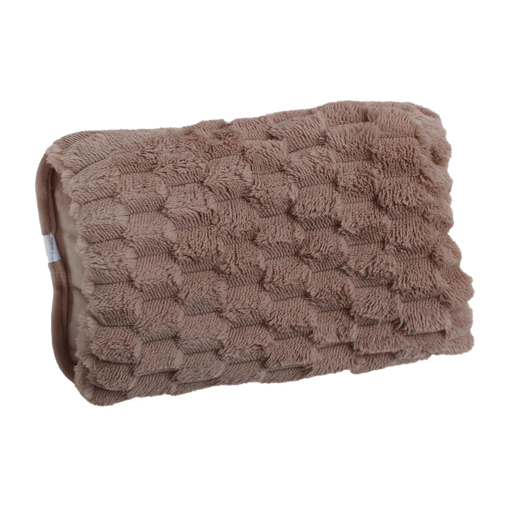 Light Brown Teddy Fabric Electric Hot Water