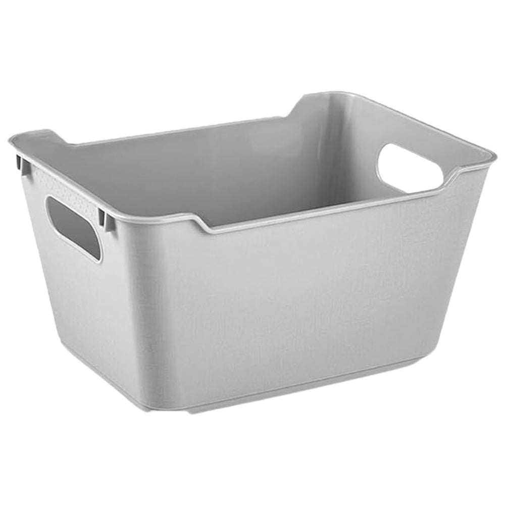 Grey 6L Plastic Studio Storage Baskets