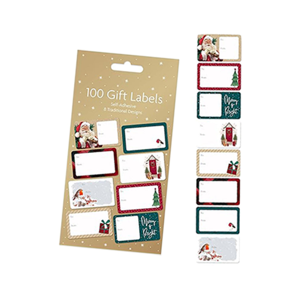 Self-Adhesive Christmas Present Labels