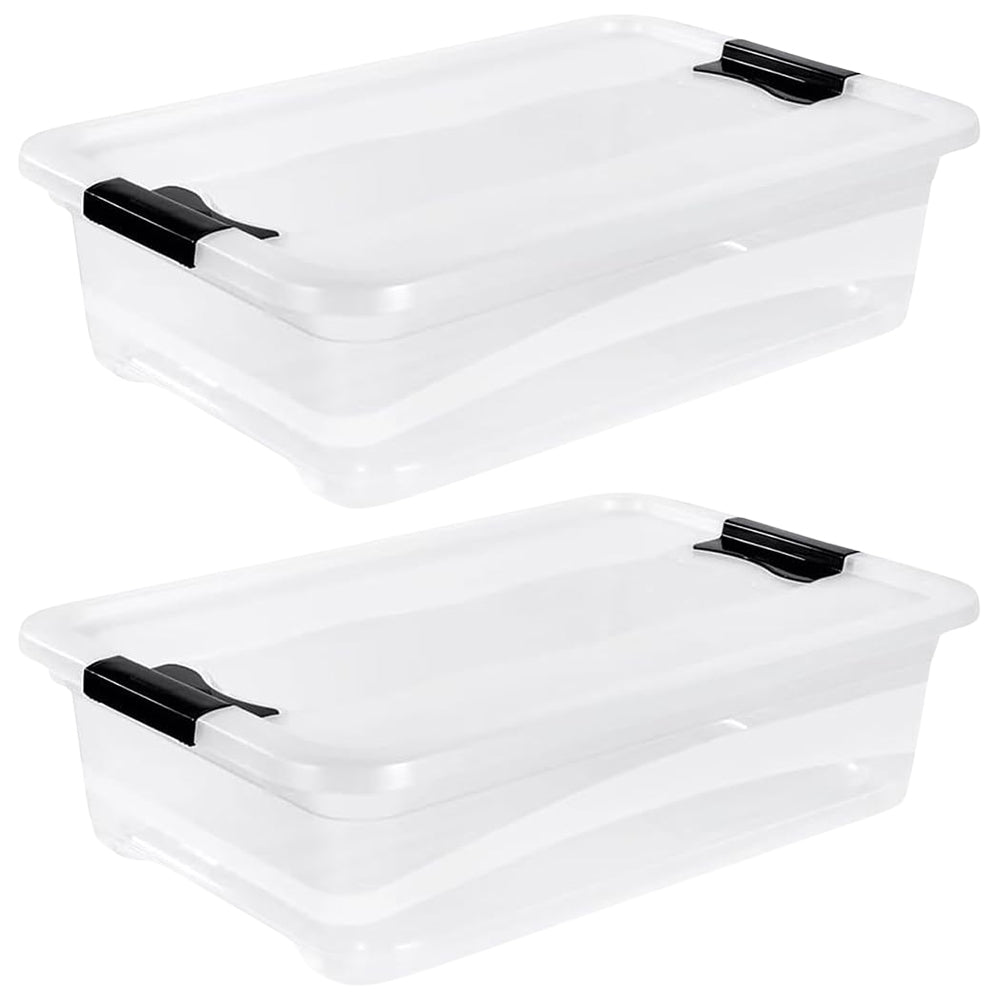 Clear 28 Litre Storage Box with Lid