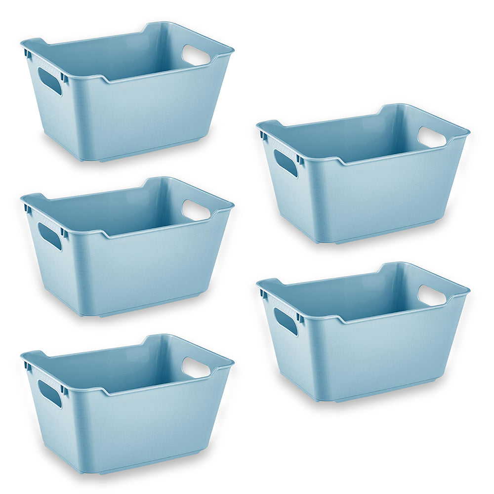 Blue Plastic Studio Storage Baskets