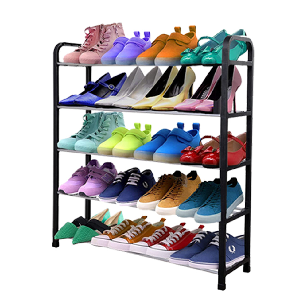 5 Tier Shoe Rack - Black