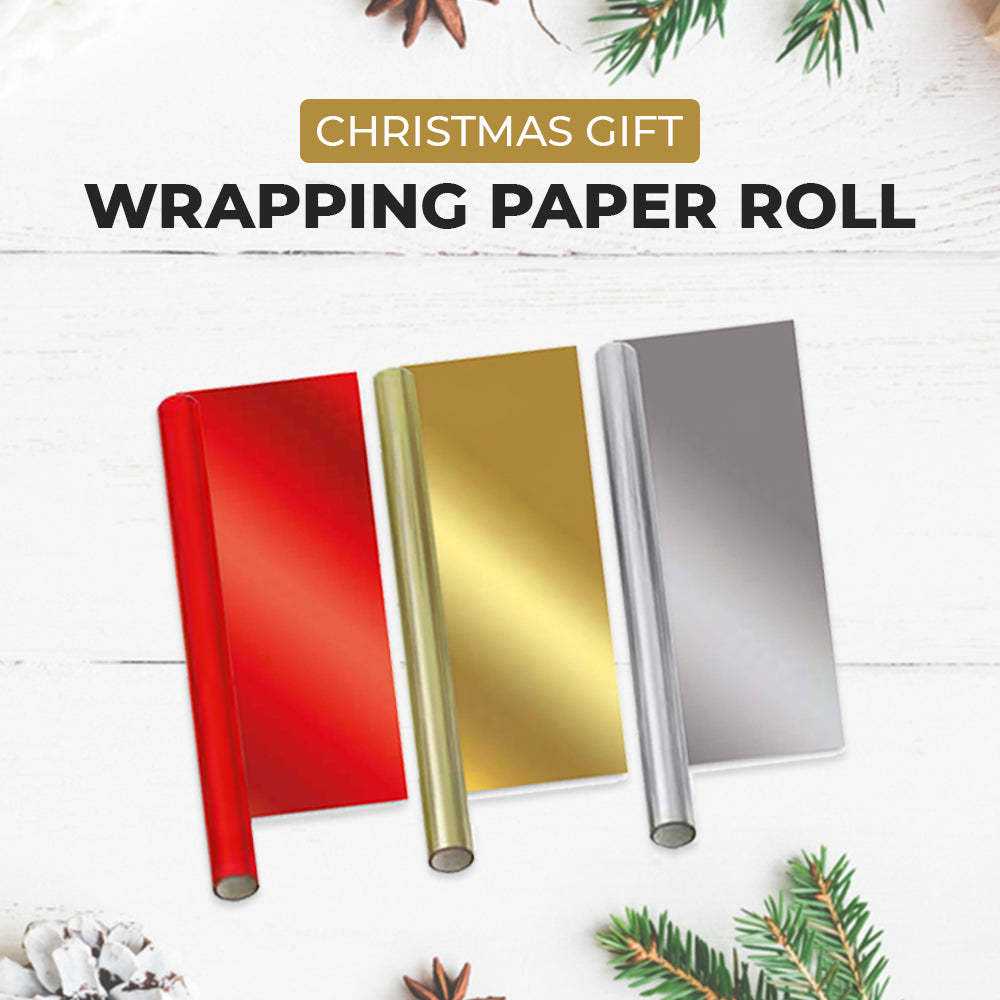 3 Pack Of Foil mixed Wrapping Paper Rolls