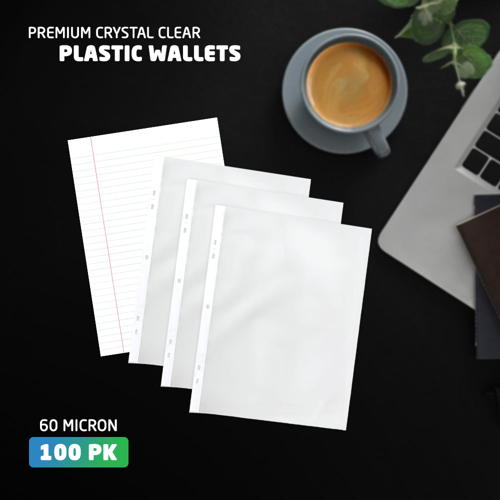 A4 Punched Plastic Wallets
