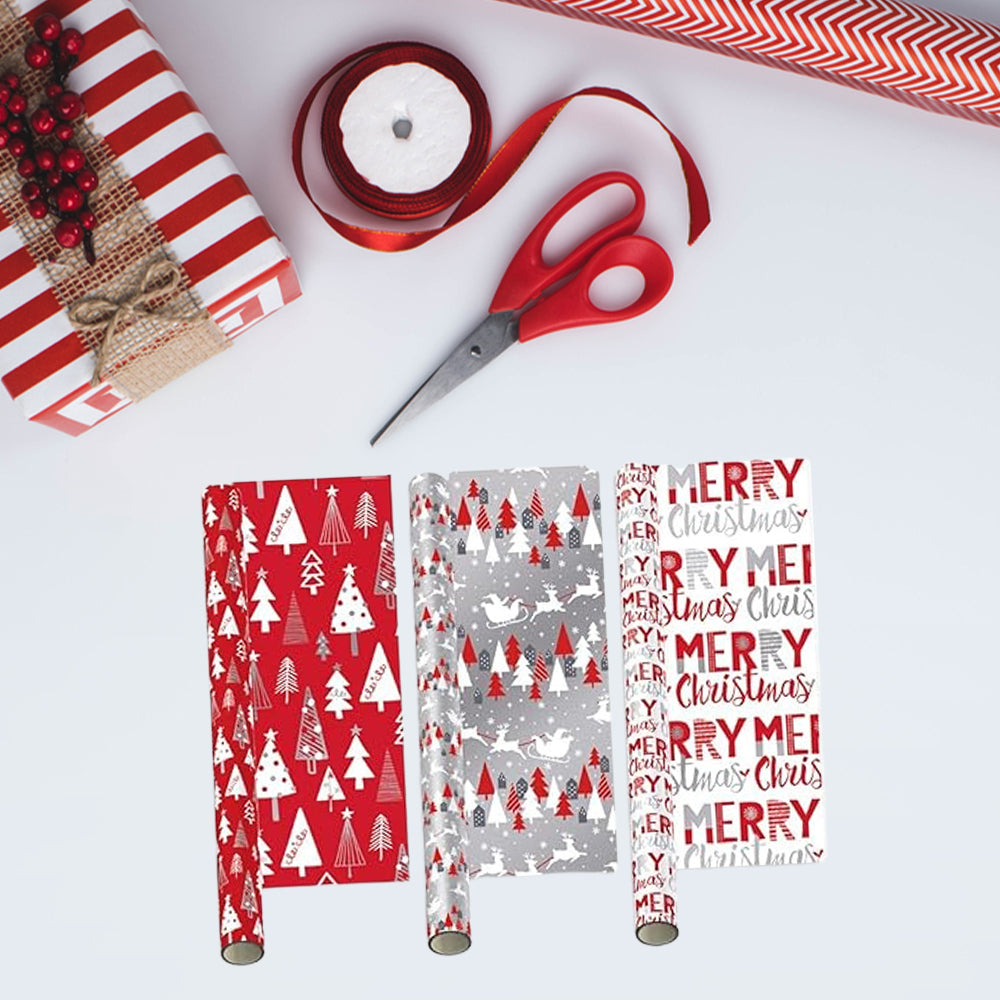 4M Red Wrapping Paper Roll 