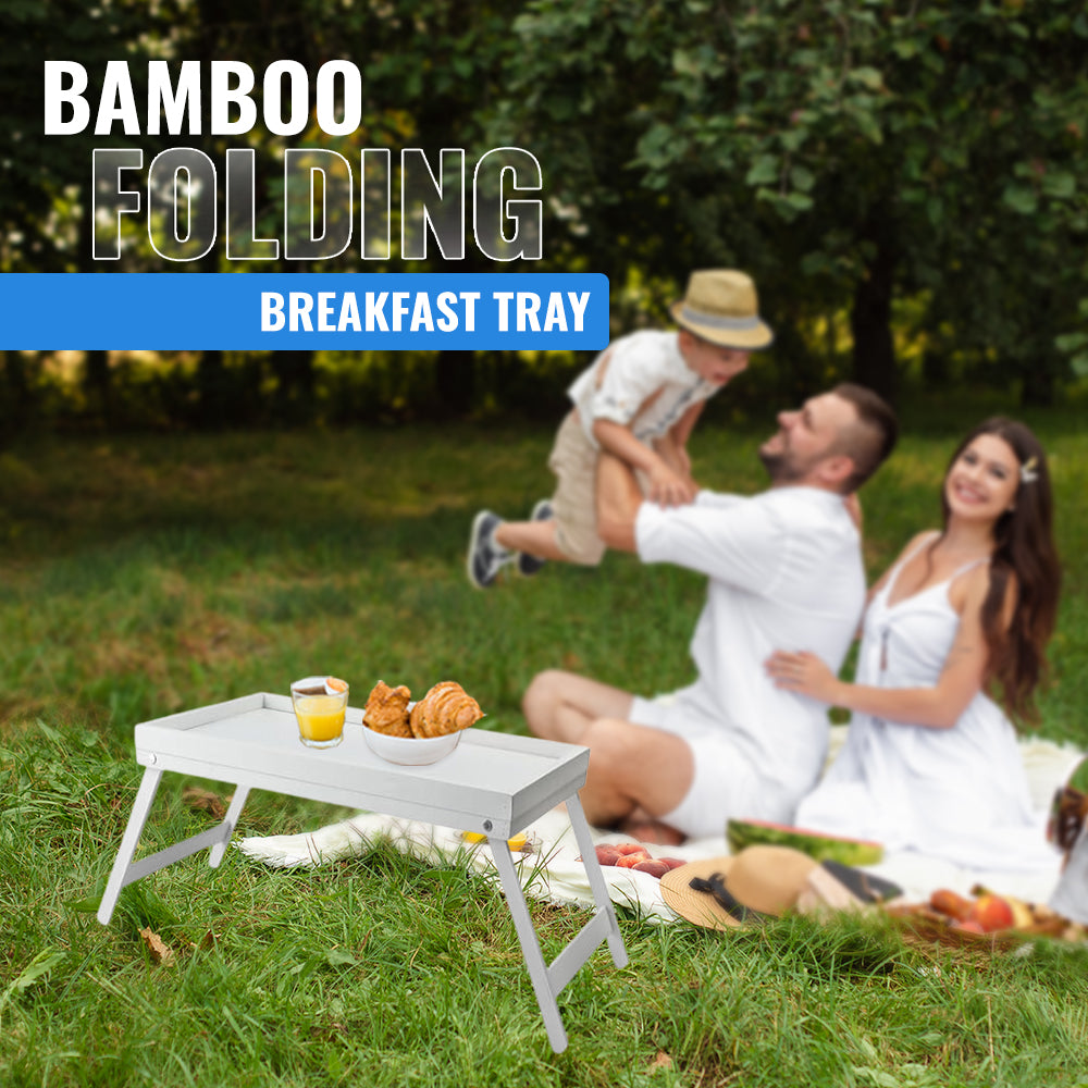Bamboo folding clearance tray