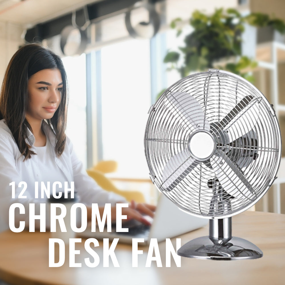 Chrome Desk Fan