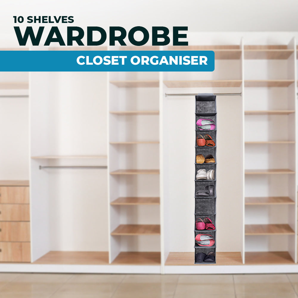 10 shelves Foldable Wardrobe Closet Organizer