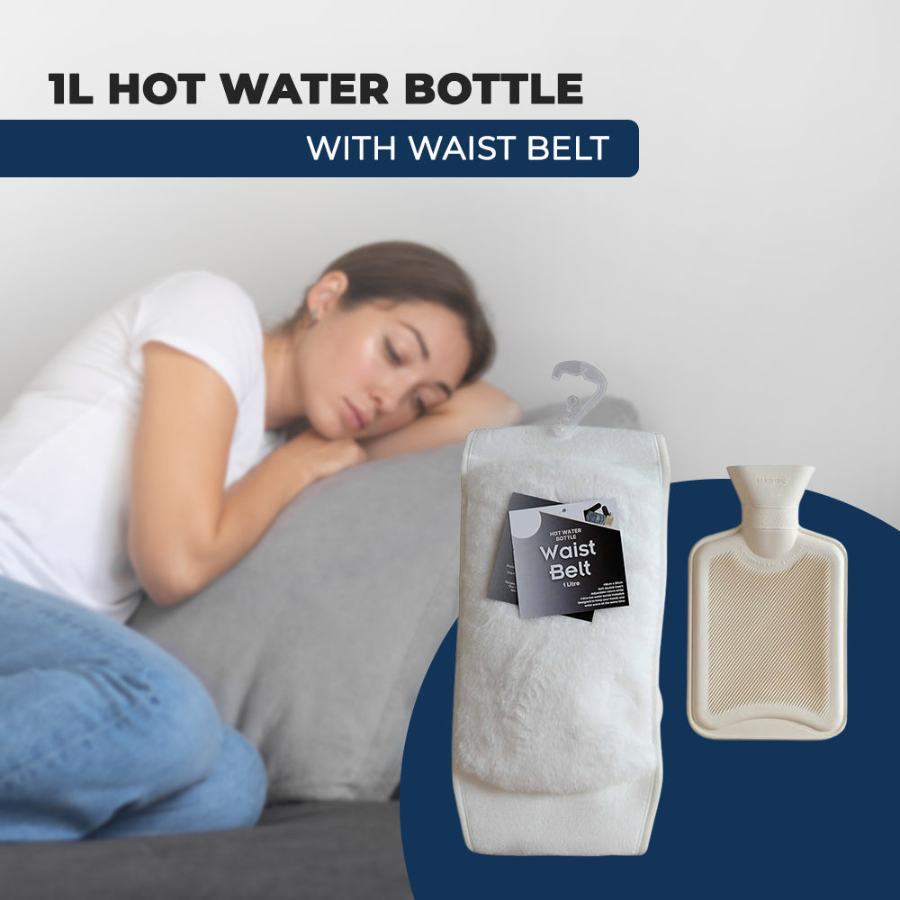1L Hot Water Bottle with Waist Belt