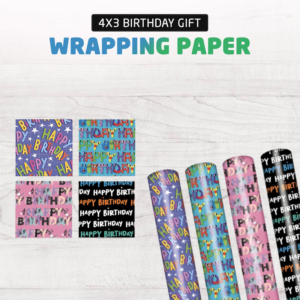 Birthday Gift Wrapping Paper Roll