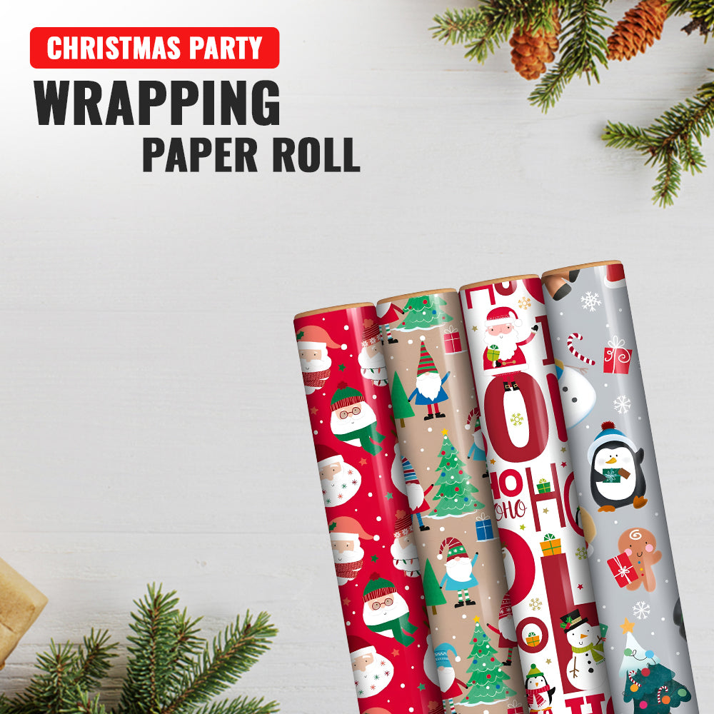 Cute Christmas Character Gift Wrapping Paper Roll