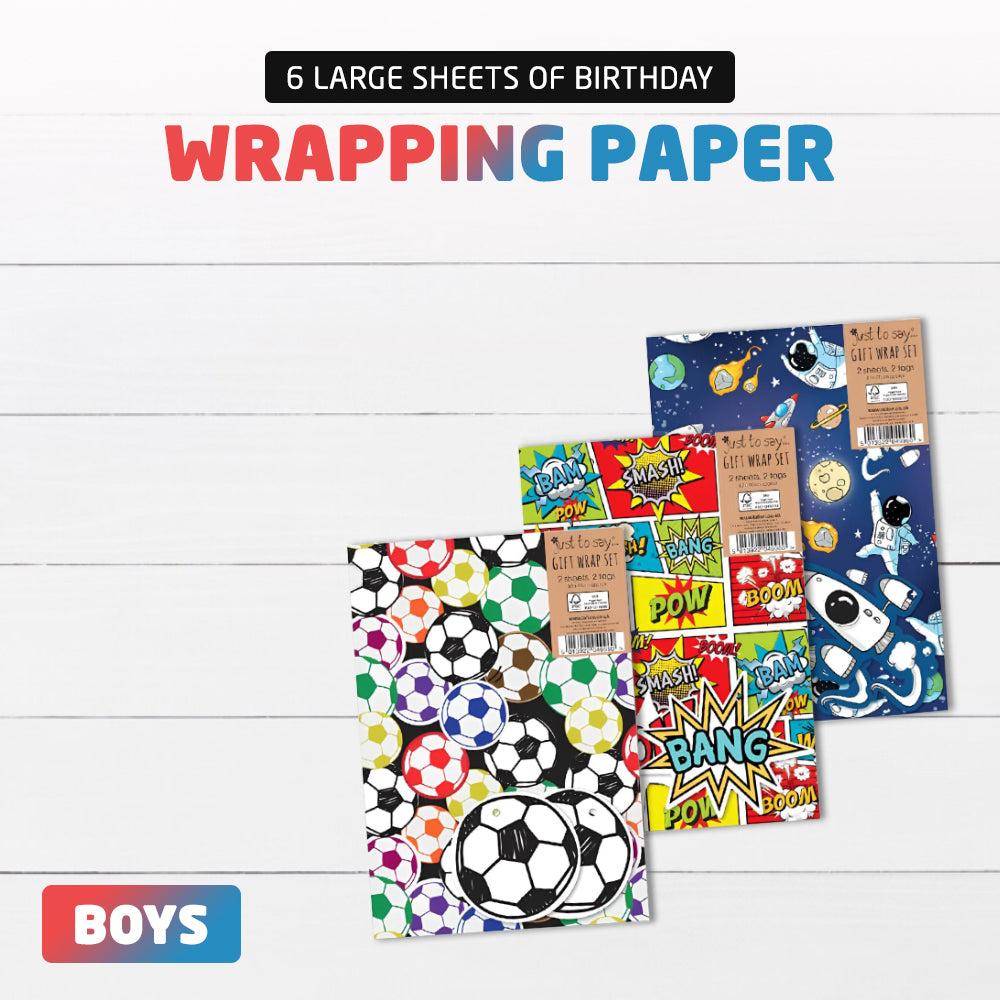 Birthday Wrapping Paper - For Boysv