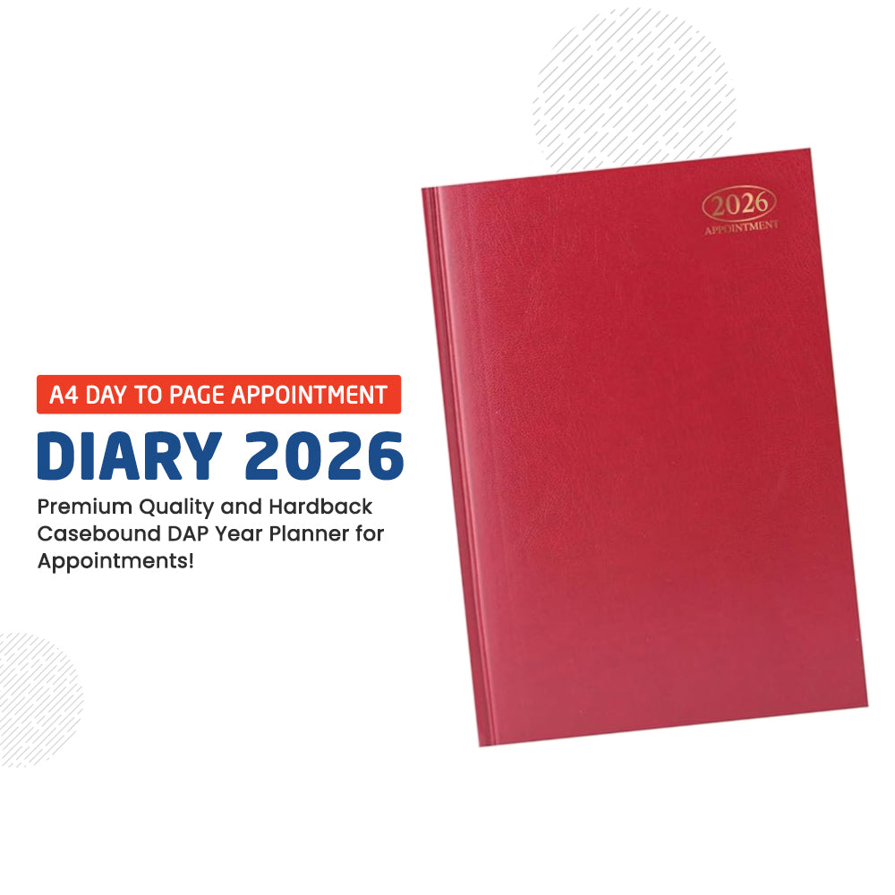 2026 Premium Quality A4 Day to Page Appointment Diary