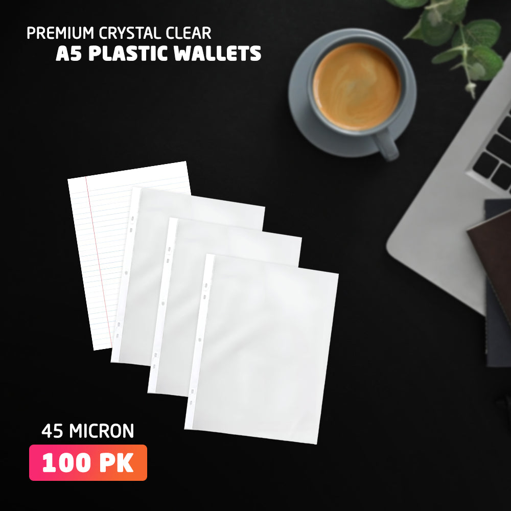 45 Micron A5 Plastic Wallets