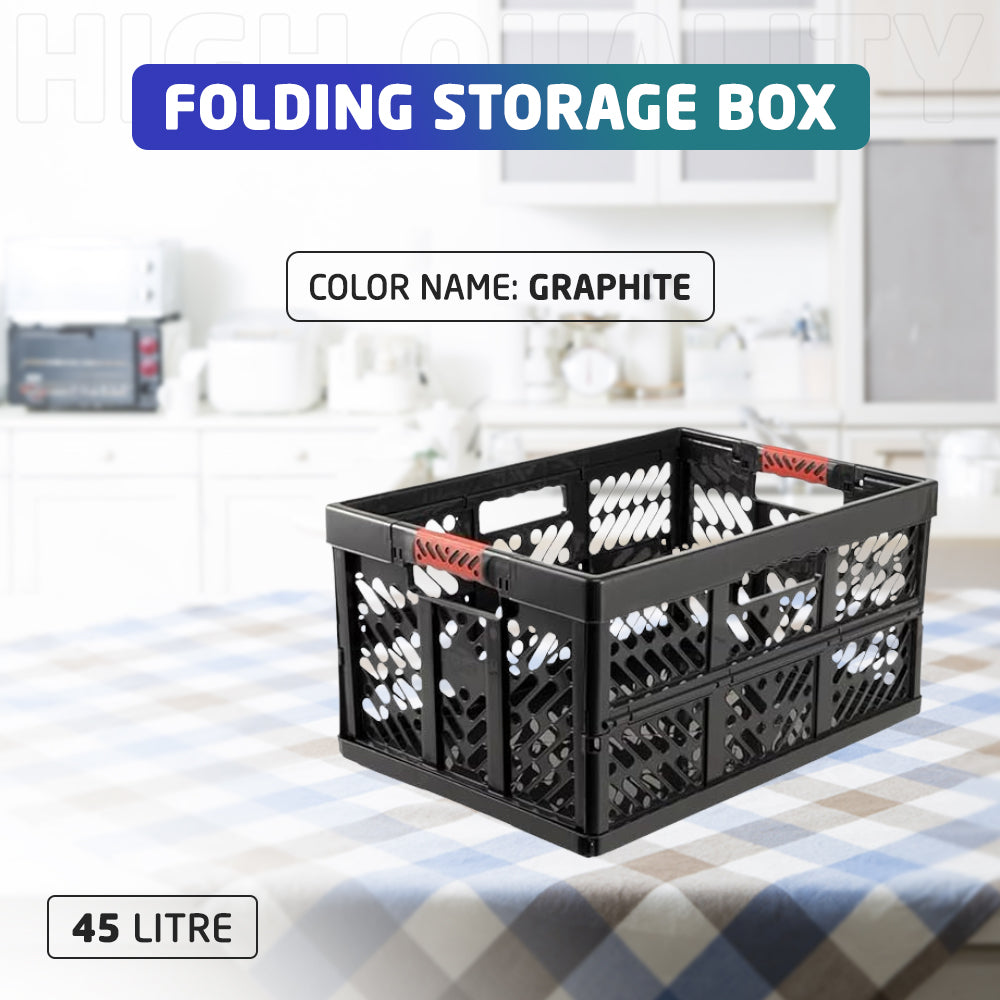 Graphite 45 Litre Folding Storage Box