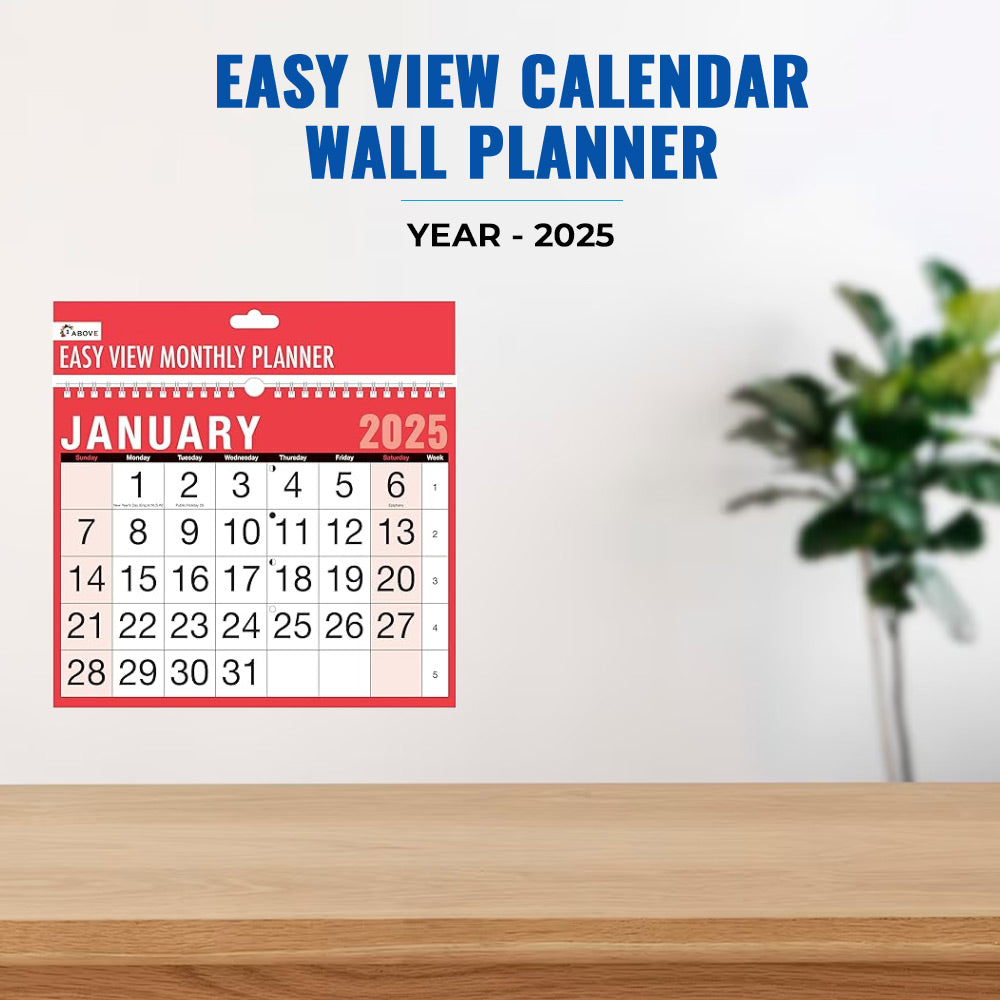2025 Easy View Calendar