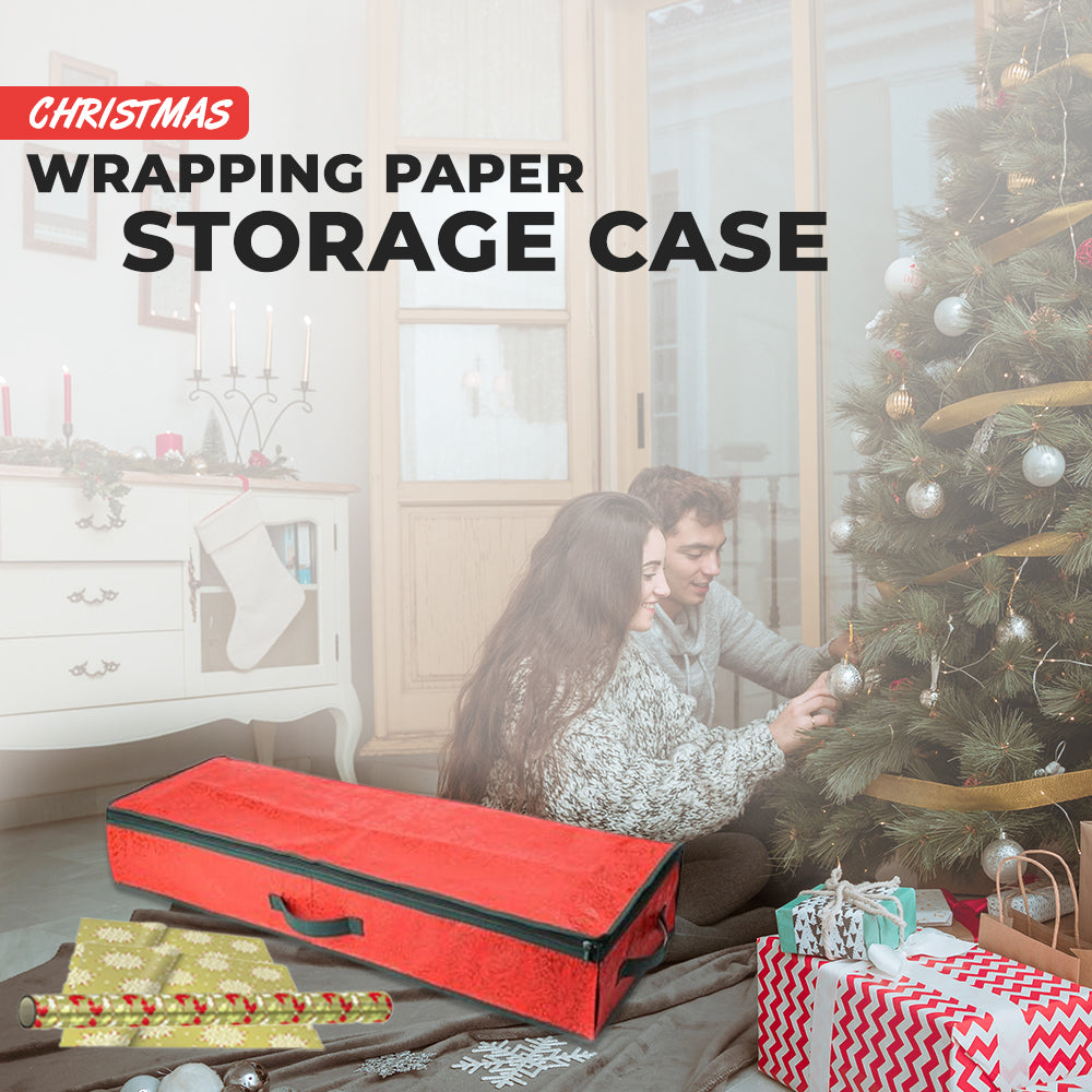 Christmas wrapping paper storage case