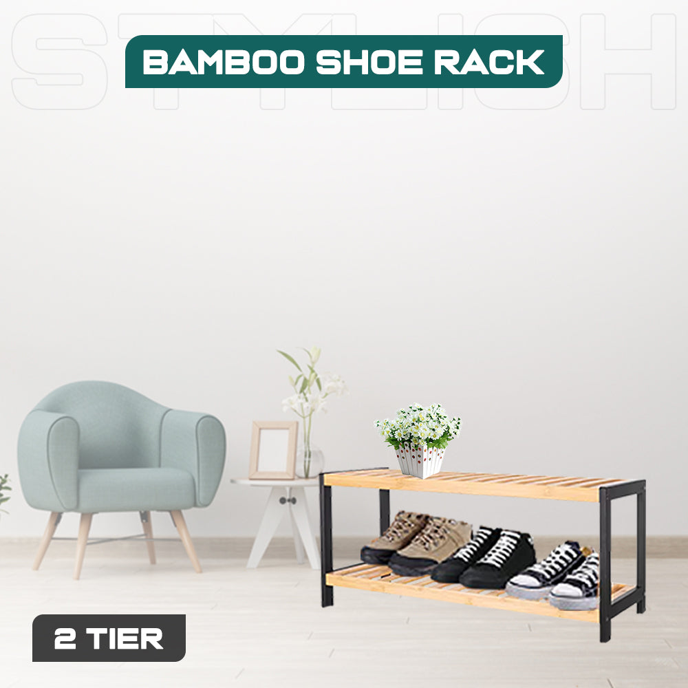 Bamboo Shoe Rack