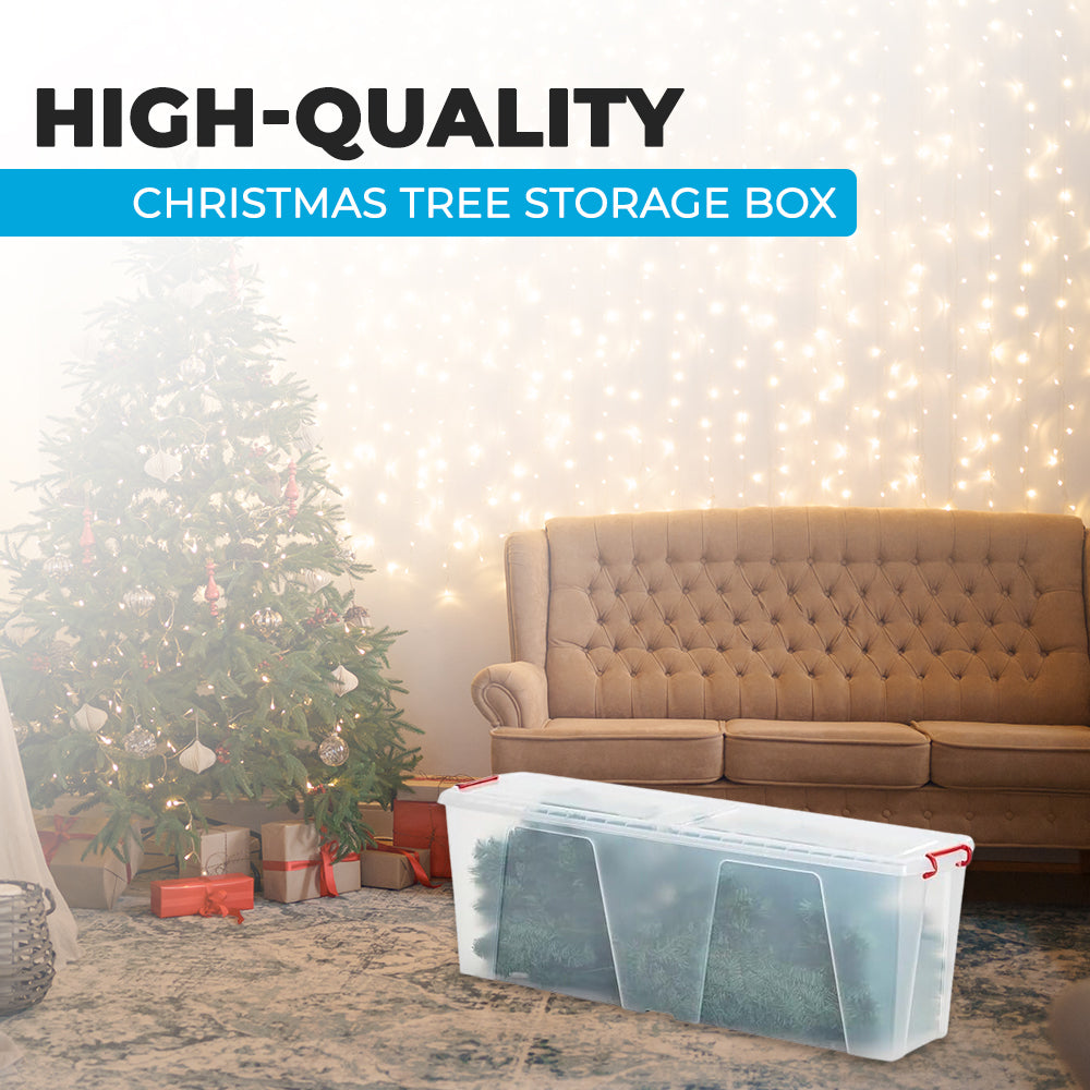 8 Ft Tall Christmas Tree Storage Box with Latching Handles