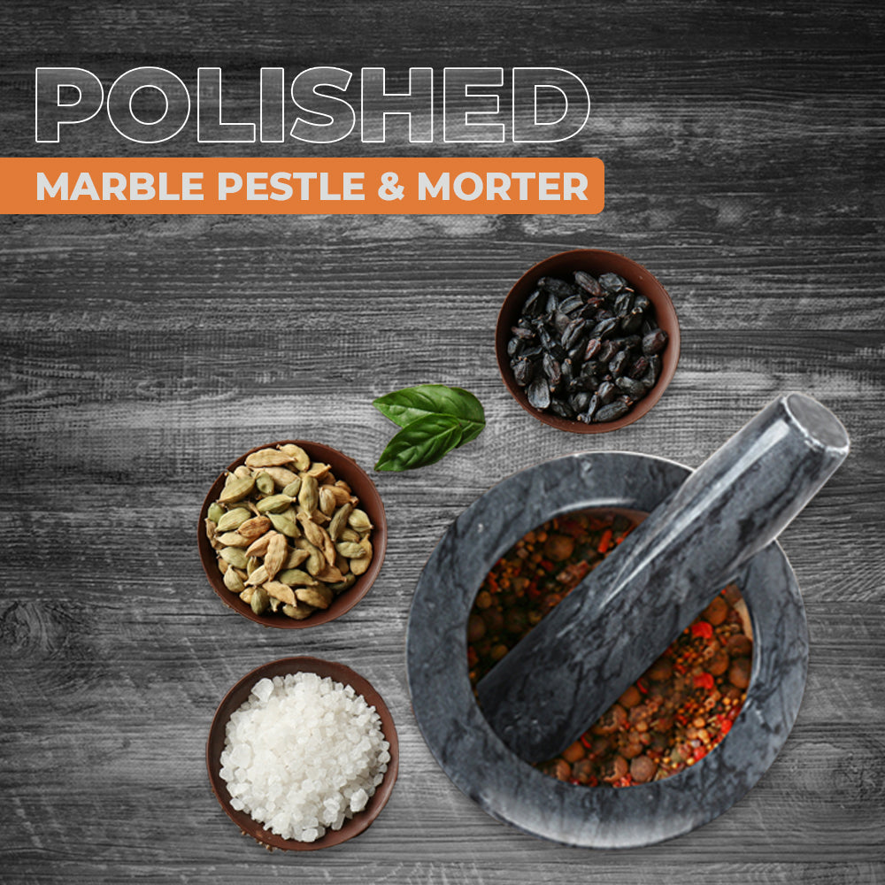 Dark Grey Marble Pestle & Mortar