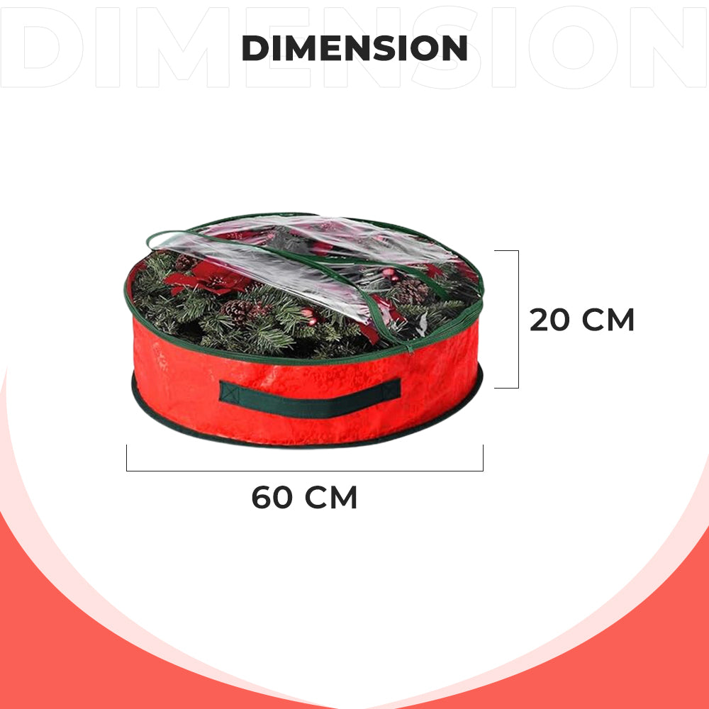 Dimension of Dual Zip Clear Wrapping Paper Storage Bag