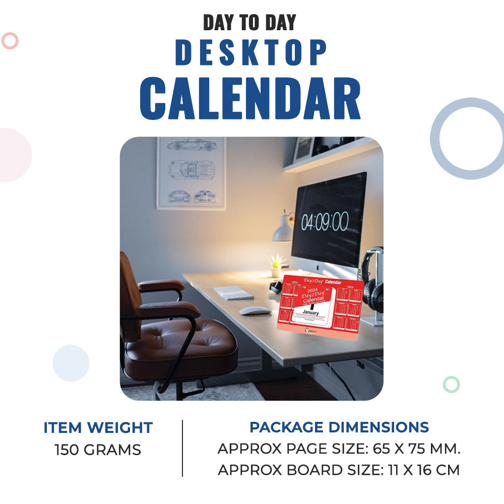 Day To Day Desk Calender - 2024