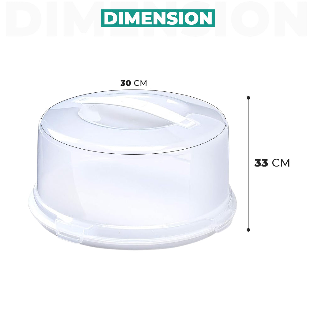 Dimension of Round Plastic Cake Box