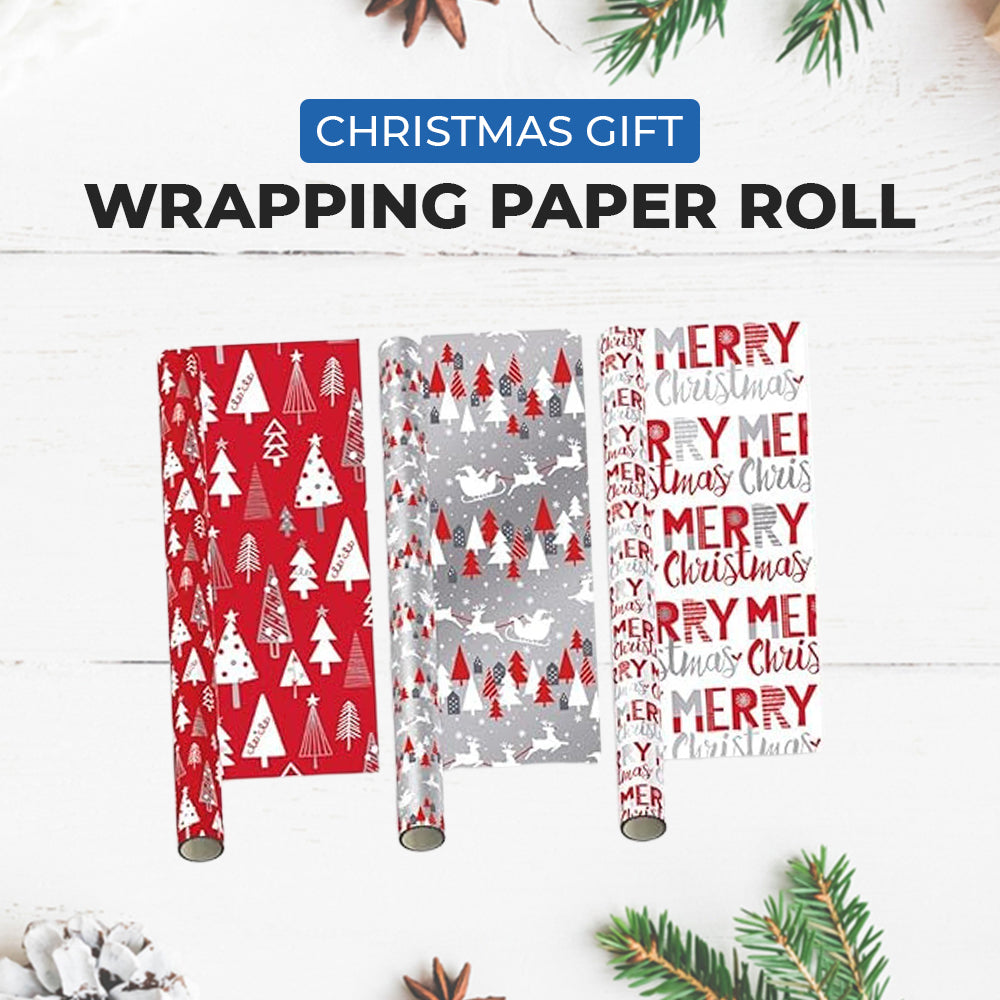4M Red Wrapping Paper Roll 