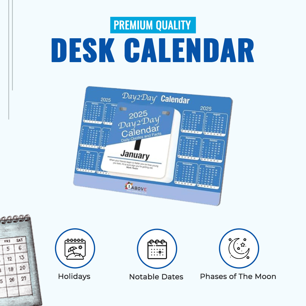 2025 Day To Day Desk Top Stand Up Tear Off Block Calendar