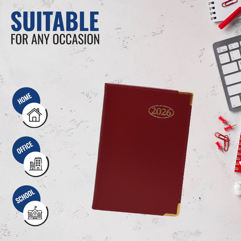 2026 Slim Week to View PVC Leather Diary