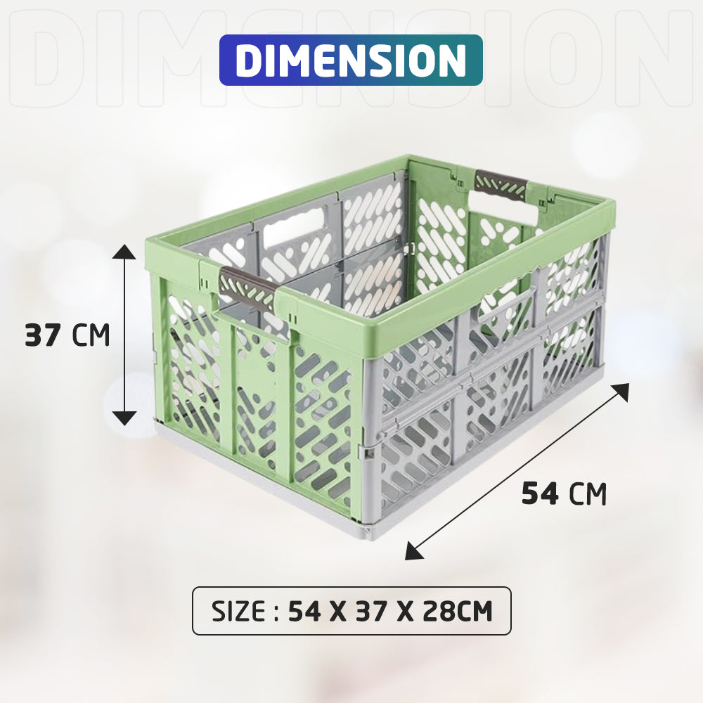 Dimension of Green 45 Litre Folding Storage Box
