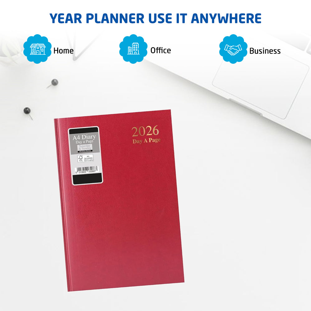 2026 A4 Day-to-Page Diary
