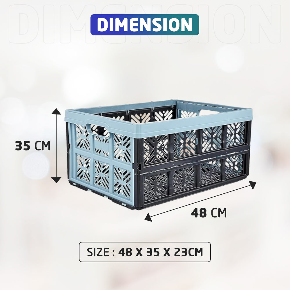 Dimension of Blue 32 Litre Folding Storage Box