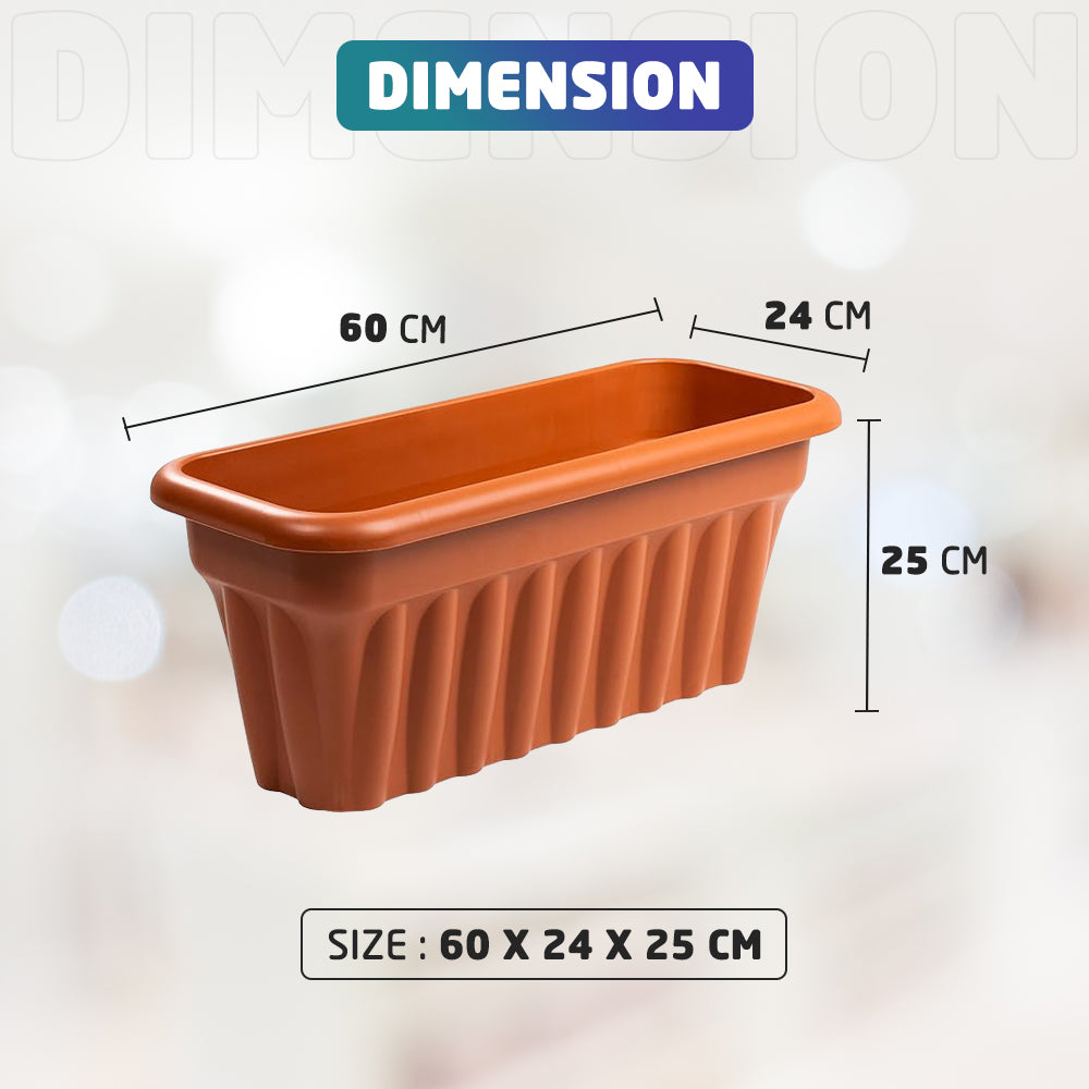 Dimension of Terracotta Garden Trough Planters