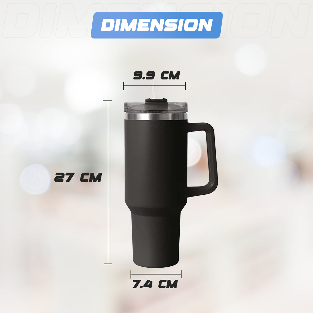 Black Stainless Steel Insulated Bottle