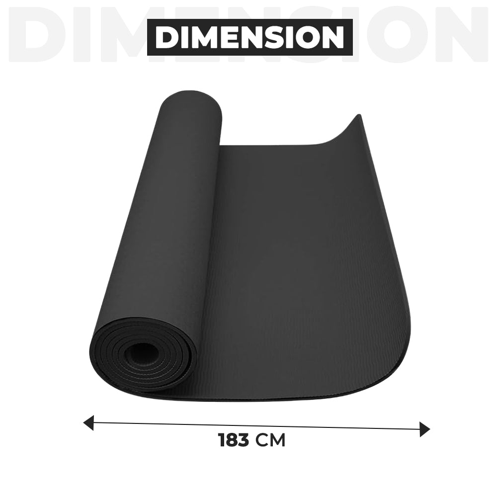 Dimension of Black Yoga Mat