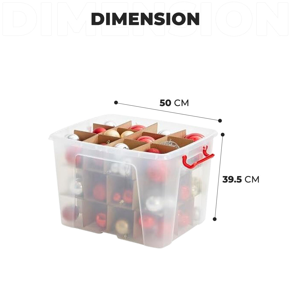 Dimesion of Christmas Bauble Storage Box