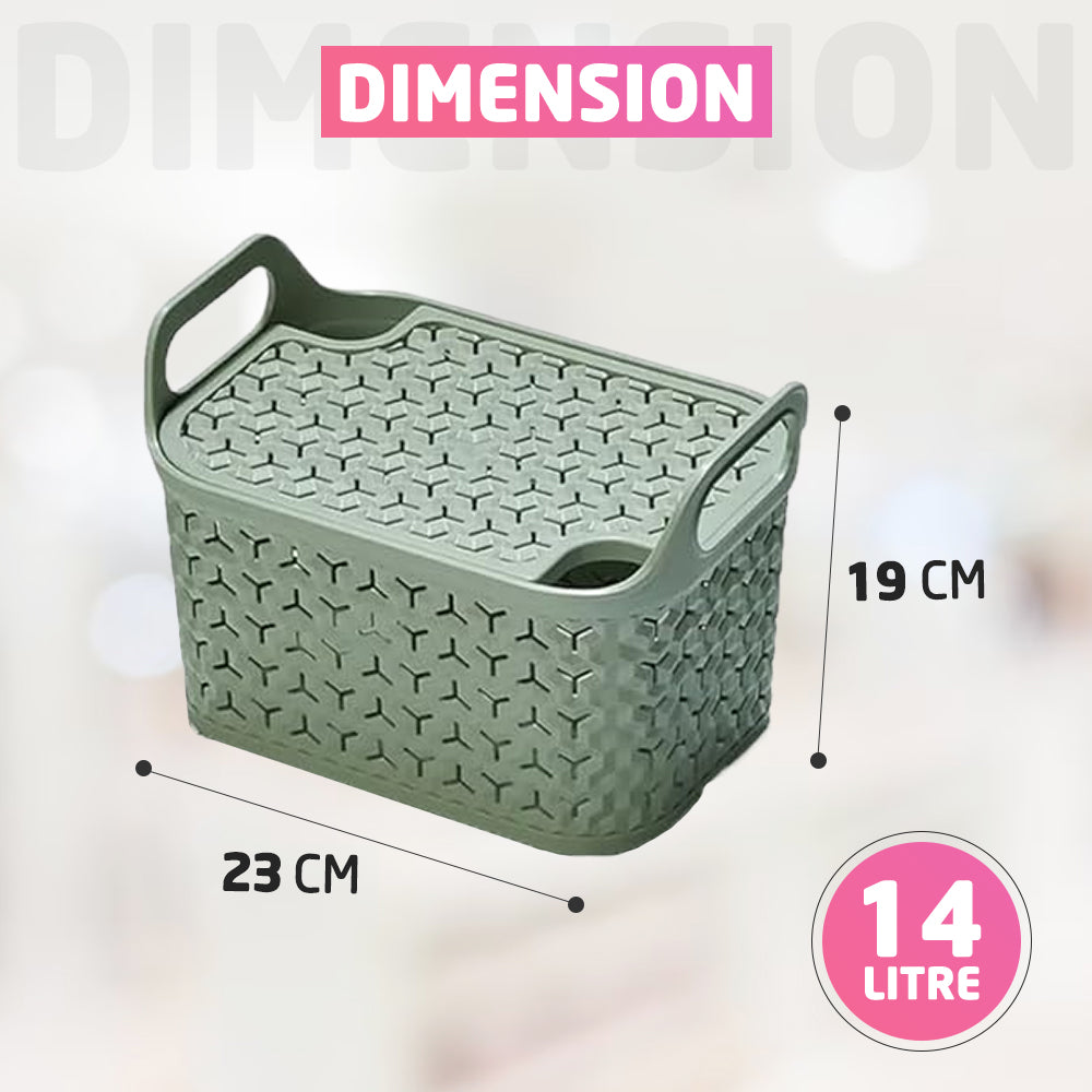 Dimension of Green Plastic Storage boxes