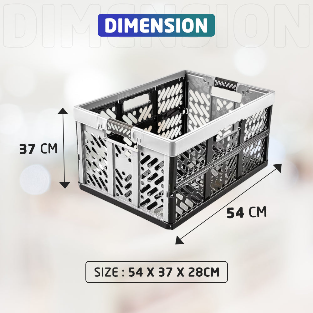 Dimension of Grey 45 Litre Folding Storage Box