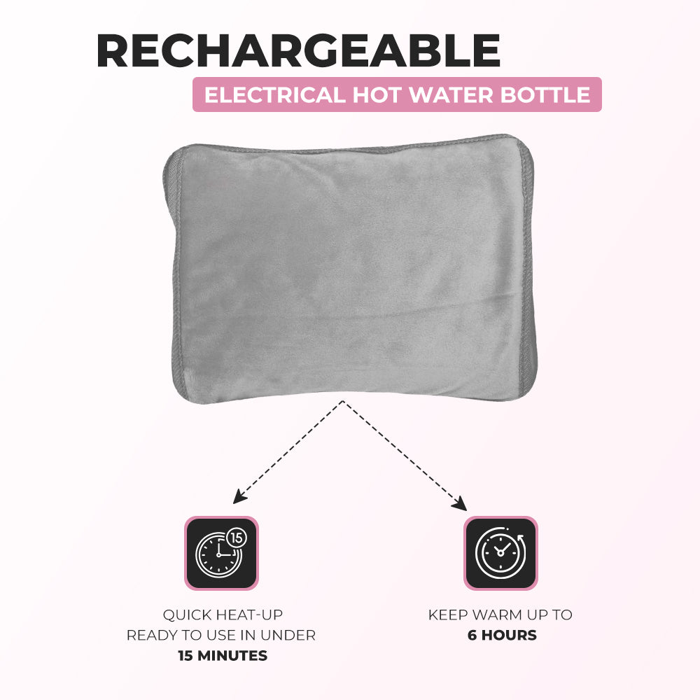 Grey Rechargeable Electrical Hot Water Bottle