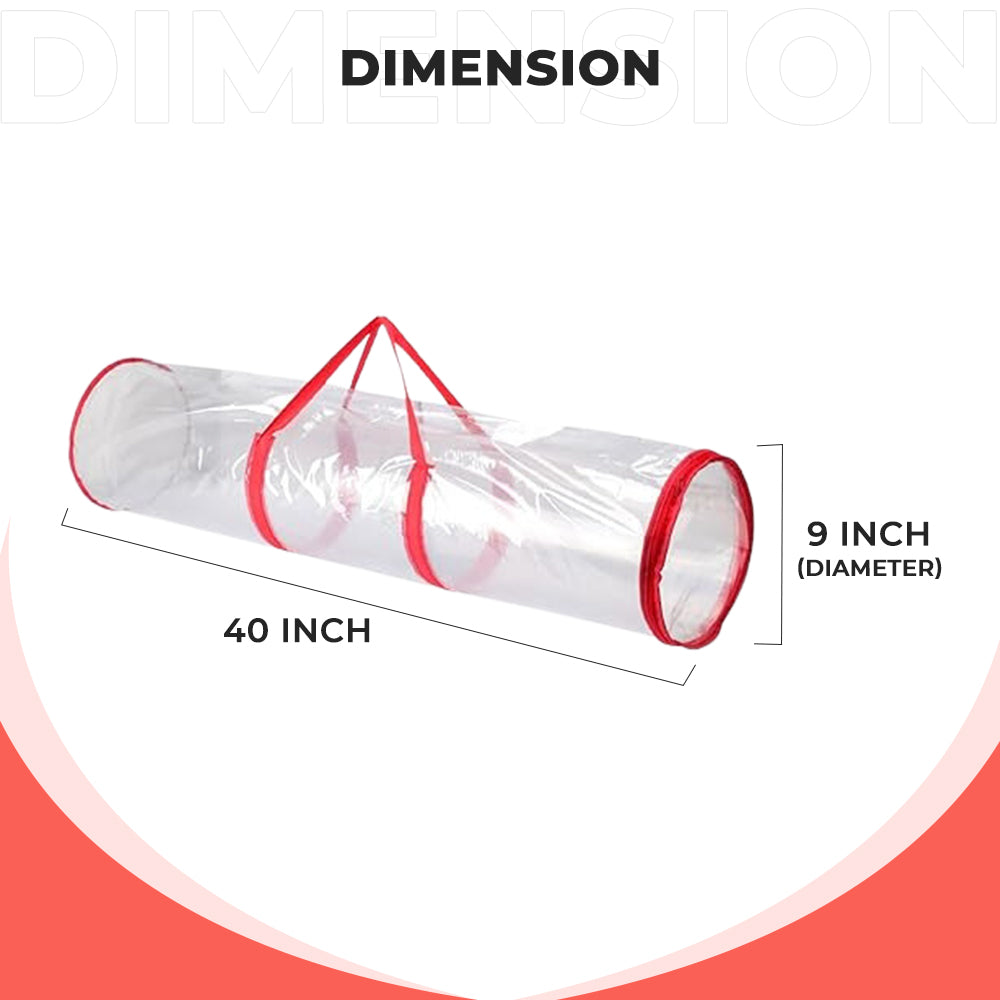 Dimension of Clear PVC Wrapping Paper Storage Bag