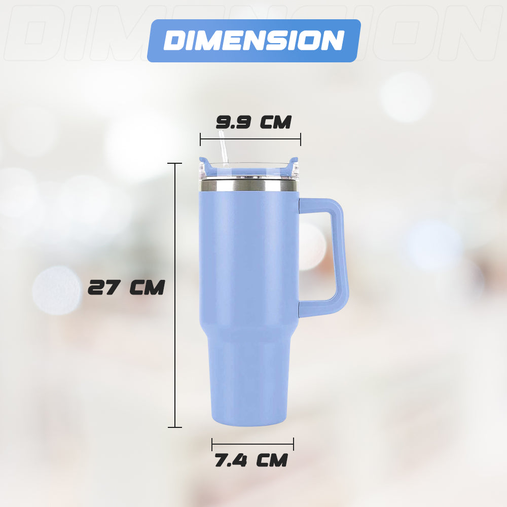 Blue Stainless Steel Insulated Bottle