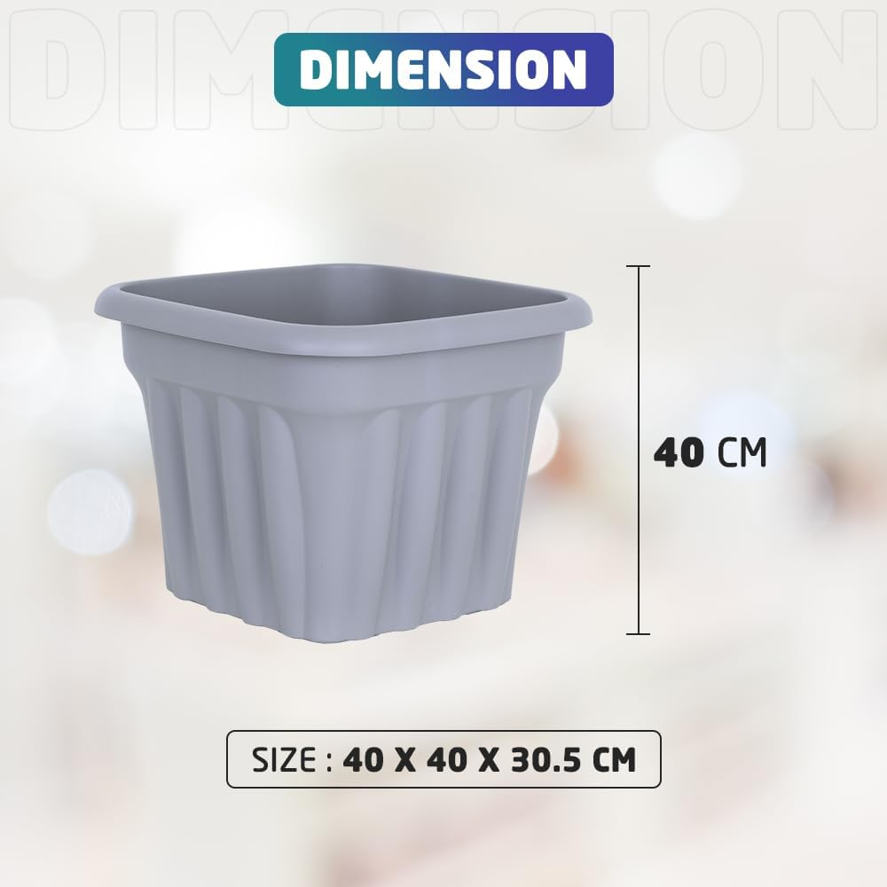 40 x 40 plant pot Find Lightweight Square Upcycled Grey Plastic Plant Pots