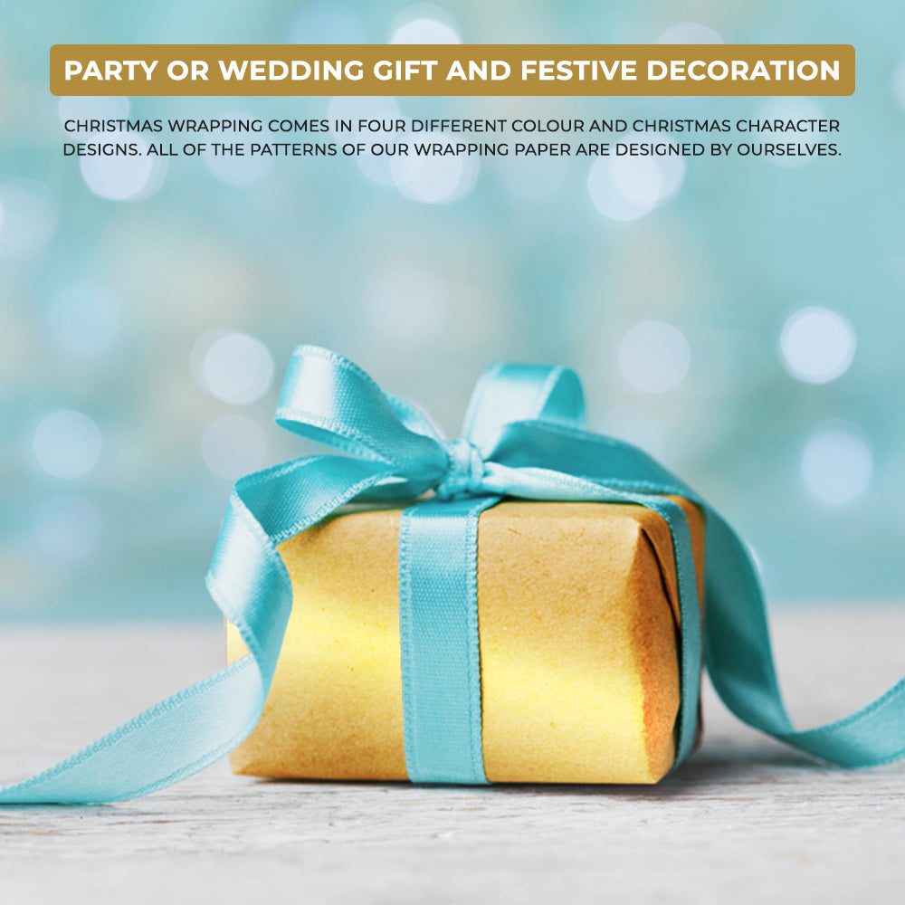 3 Pack Of Foil mixed Wrapping Paper Rolls
